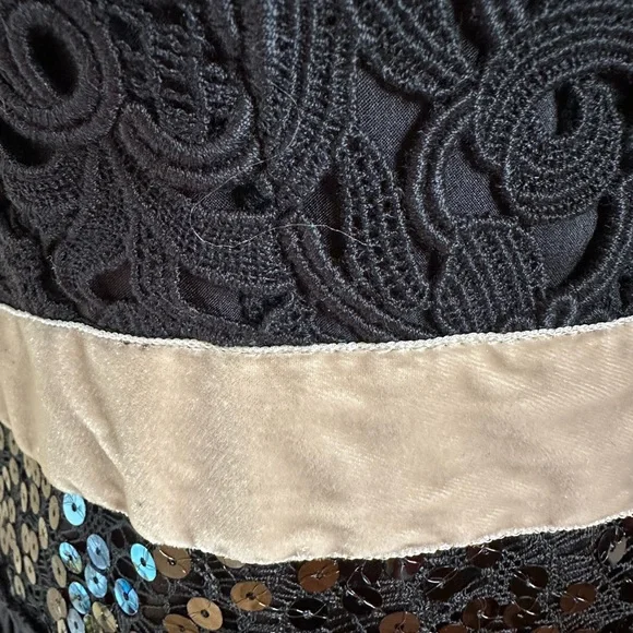 Louis Vuitton stunning black sequined & lace tank dress Size 40 (US size 8) - Picture 4 of 9